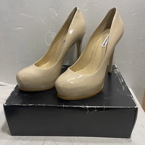 Kelsi Dagger High Heel Platform Pump Patent Leather Tan Size 8 1/2 - Picture 1 of 9