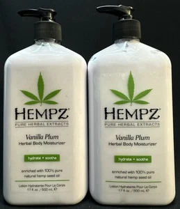 2 hempz vanilla plum body moisturizer 17oz ea - Picture 1 of 2