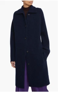 Cappotto cardigan Vince con colletto largo nuovo con etichette $545 colore Navy, taglia media! - Foto 1 di 4
