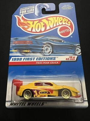Juguete coleccionable Hot Wheels Mattel 1998 primeras ediciones Yellow Pikes Peak Celica Foto 1 de 4