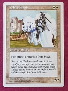 Magic The Gathering 5TH EDITION WHITE KNIGHT white card MTG - Picture 1 of 2