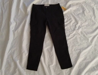 Pantalones cargo American Rag Cie para mujer con detalle de ojal y cremallera negros talla 13 Foto 1 de 4