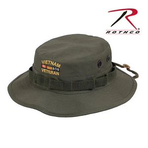 Vietnam Veteran's Boonie OD Deluxe bestickter Militärstil Hut 5911 - Bild 1 von 12