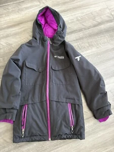 Columbia Titanium Girls Kids Youth Small Winter Ski Coat Snow Water Resistant - Picture 1 of 5