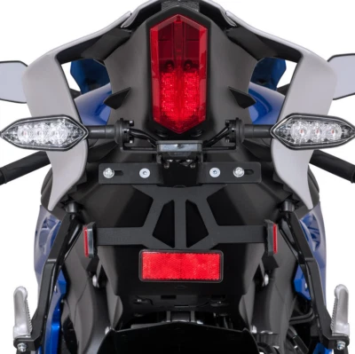 2017-2020 YAMAHA YZF-R6 OEM ЧЕРНЫЙ УСТРАНИТЕЛЬ ЯРЛЫКОВ С ПОРОШКОВЫМ ПОКРЫТИЕМ СО СВЕТОДИОДНОЙ ПЛАСТИНОЙ - Изображение 1 из 4