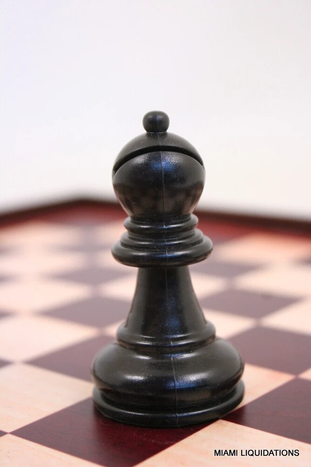 Bishop Chess Set Replacement Piece Magnetic 2 5/8" H X 1 3/8" W Plastic Black - Image 1 of 1