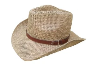 Stetson Hat Cowboy Hat Mens Western Festival Crushable Straw Delivered Boxed - Picture 1 of 2