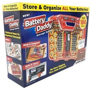 Battery Daddy Battery Organizer Storage Case with Tester -Protects 180 Batteries