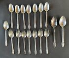 1847 Rogers Bros First Love 17 piece Silverplated Flatware Tea Spoon Soup Spoon