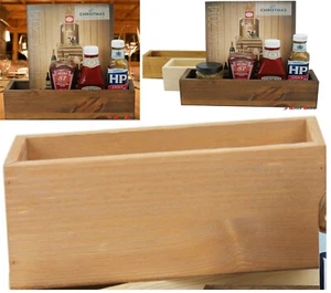 JOBLOT X10 Madera de pino antigua Mesa Ordenado Condimento Caddies Bares Pubs cafetería - Imagen 1 de 8
