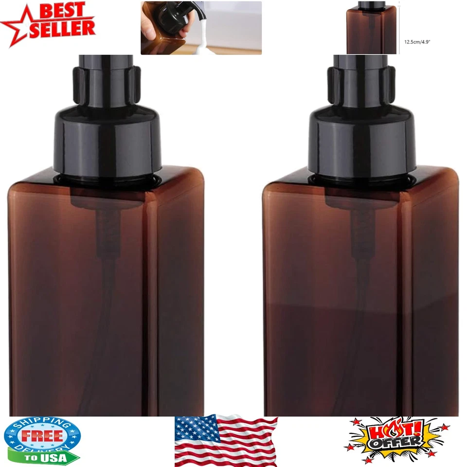 Uujoly Foaming Soap Dispenser 450ml 15oz Refillable Pump Bottle Plastic for 2