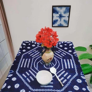 Shibori Tischdecke, acht Diagramme Feng Shui, das Böse loswerden, Reichtum steigern - Bild 1 von 7