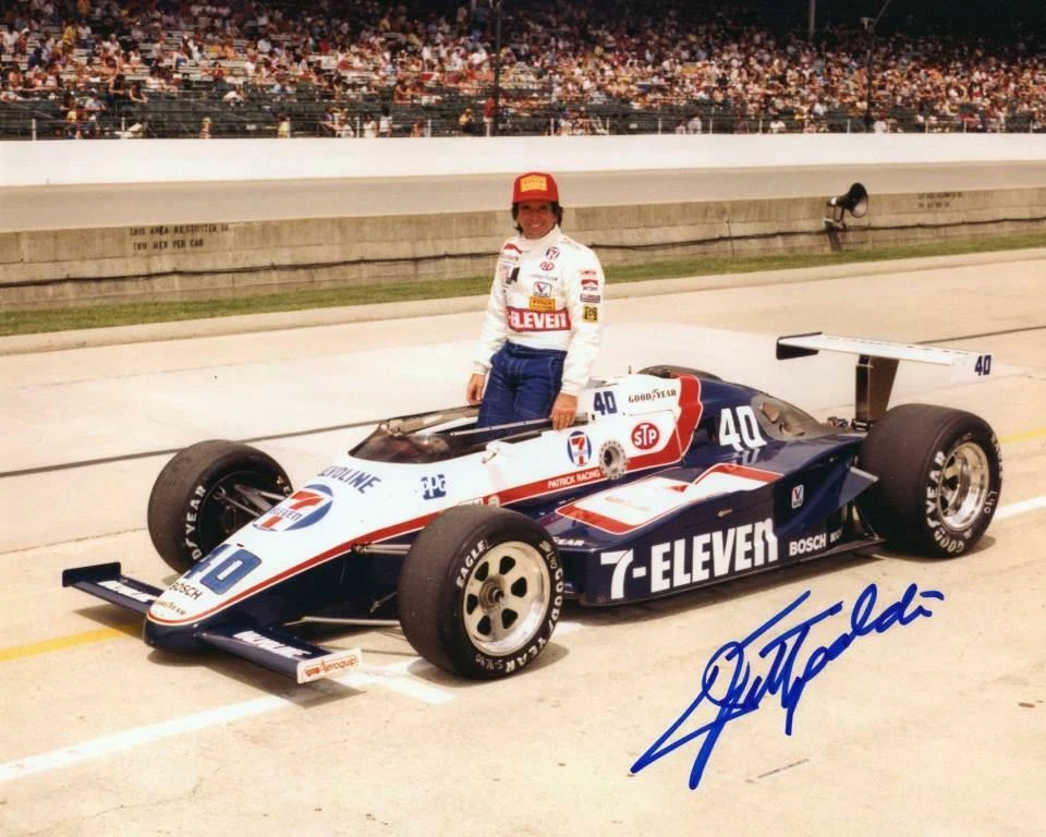 Foto 8x10 de Emerson Fittipaldi autografiada 1985 Indy 500  Foto 1 de 1