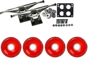 Core 7.0 Raw Longboard Trucks Wheels Package Bigfoot 70mm Pathfinders Red - Picture 1 of 2