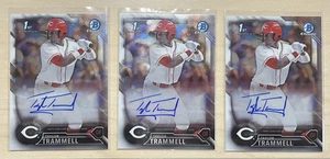 [Lotto di 3] 2016 Bowman Draft Taylor Trammell #CDA-TT Chrome Draft Picks Auto 1° - Foto 1 di 2
