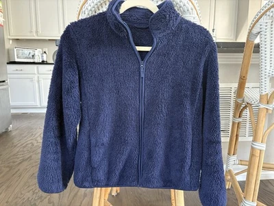 Chaqueta Abrigo Juvenil 11-12 Azul Marino Polar Cremallera Completa con Bolsillos Niños Niñas Foto 1 de 3