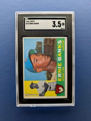 1960 Topps: Ernie Banks #10 - SGC 3,5 en muy buen estado+ Foto 1 de 4