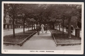 Postal Folkestone Kent the Castle Hill Avenue publicada 1913 RP por Harmer - Imagen 1 de 2