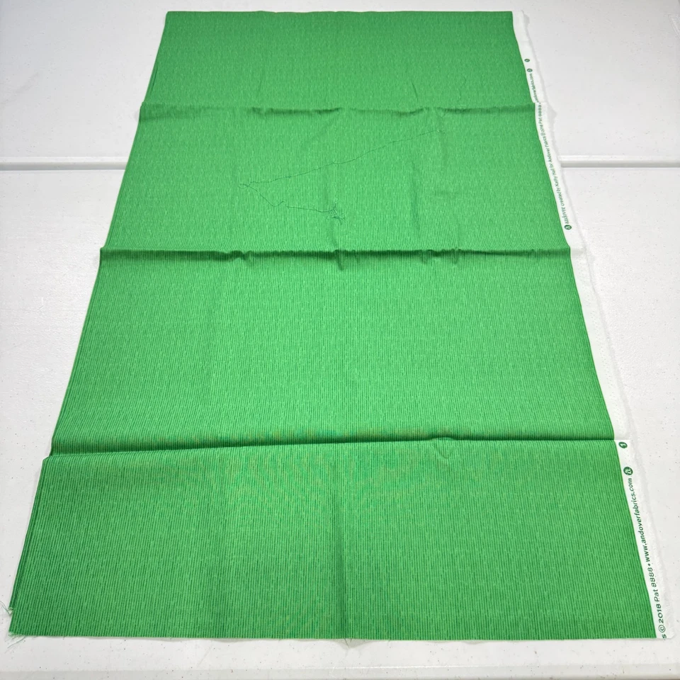 andover quilting fabric cotton green kathy hall 2018 43x72 2 yards - Image 1 of 4