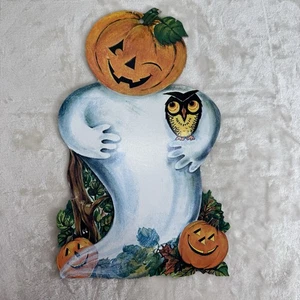 Original Vintage Eureka Halloween Die Cut Ghost Decor - Picture 1 of 5