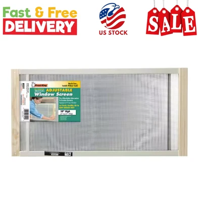 W B Marvin 37 in. x 10 in. Grey Aluminum Adjustable Window Screen - Image 1 of 4