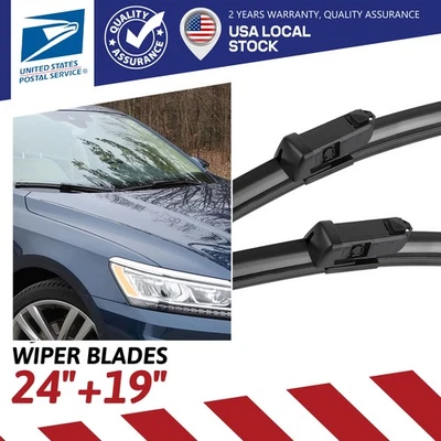 Par de limpiaparabrisas de calidad OEM de 24" y 19" para Volkswagen Passat 2011-2021 Foto 1 de 4