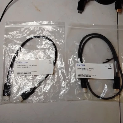 HDMI cords. 12- 1.5 ft, 9- 3 ft and 7 miscellaneous used ones. - Image 1 of 4