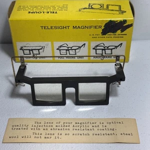 Clip On TELESIGHT MAGNIFIER Glasses #28 5" 3X JEWELERS/MACHINIST - Picture 1 of 13