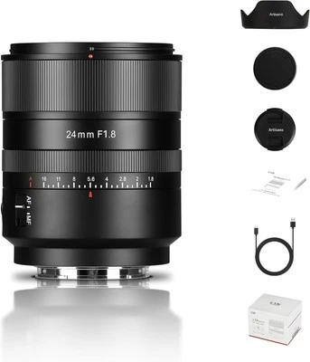 7Artisans 24mm F1.8 Auto Focus Full Frame Wide Angle Lens AF Sony E A7RV Camera - Image 1 of 4