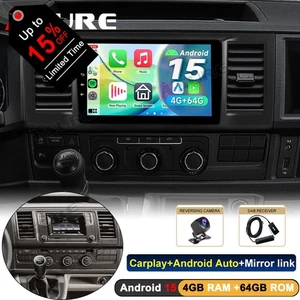 DAB+ 4+64GB Android 15 Autoradio Navi KAM Für VW T6 Transporter Multivan 2016-21 - Bild 1 von 15