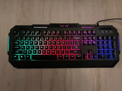 Bugha RGB LED Wired Gaming Keyboard for PC – Open Box, USED, Tested & Working - Image 1 of 4