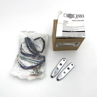 oem Harley 68474-04B Chrome Rear Turn Signal Relocation Kit 04-22 Sportster XL - Image 1 of 4
