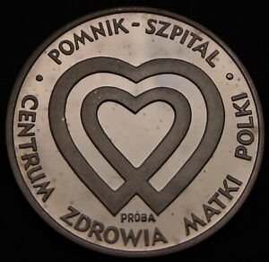 POLAND 1000 Zlotych 1985 Nickel Proof PROBA -Polish Mother's Health Center-2143*