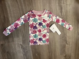 Burt's Bees Girls Organic Cotton Snug Fit Garden Pajama Top, Pale Lilac Size 5T - Picture 1 of 17