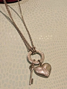 Esprit Kette 925 Silber Herz Schlüssel Zirkonia Damen elegant 8,97g - Bild 1 von 7