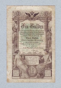 1 Gulden 1866 P-A150 AUSTRIA Kingdom K.K. Staats Central Kasse Gt 12 - Picture 1 of 2