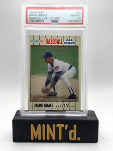 Mark Grace 1990 Fleer Baseball All-Stars #12 PSA 10 GEM MT - Picture 1 of 2