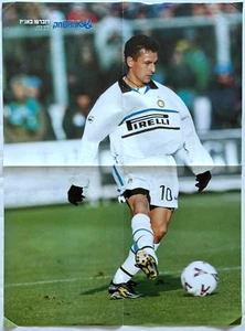 Vintage Rare 1990's Roberto Baggio Inter Milan Poster Israeli Magazine Football - Picture 1 of 1
