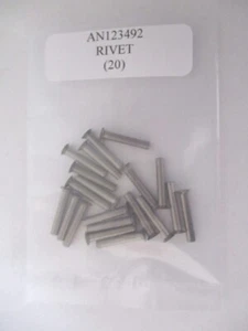 Remache 1/8 x 3/4" AN123492 acero inoxidable sólido contrahundido - Lote de 20 - Imagen 1 de 3