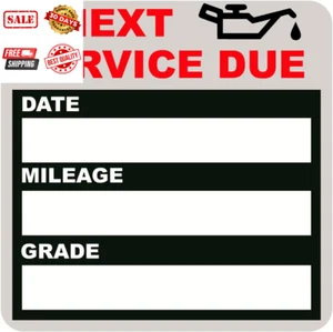 Oil Change Stickers Static Cling, 120Pcs 2X2 Inches Oil Change Reminder Sticker - Picture 1 of 12