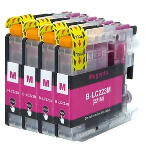 4 Magenta Ink Cartridges Use with Brother MFC-J680DW MFC-J880DW J4420DW, Non-OEM - Picture 1 of 2