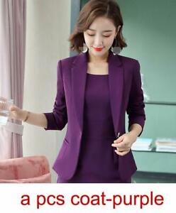 Women Business Uniform Dress Suit Work 2 Piece Set Office Blazer coat Casual 