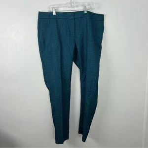 Boden Teal Navy Patterned Textured Pants womens size 16  - Picture 1 of 5