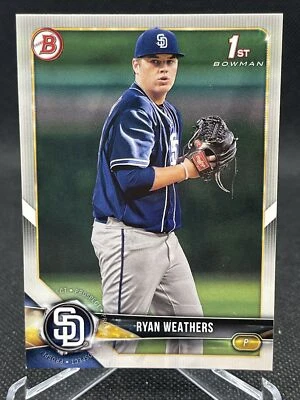 2018 BOWMAN DRAFT 1ST BASE PAPER PROSPECT #BD182 RYAN WEATHERS PADRES - Image 1 of 2