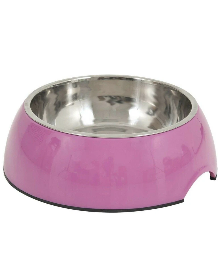 Petmate Pet Bowl Dish 14.5 oz Italia Bowl, Medium, Pink Non Skid - Image 1 of 1