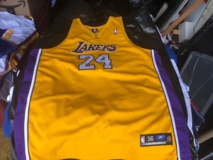100% Authentic Reebok Kobe Bryant Lakers Stitched Jersey RARE Edition Size 56 - Picture 1 of 8