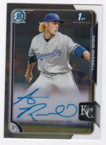 2015 Bowman Chrome Ashe Russell Kansas City Royals Autograph Auto Card - Picture 1 of 1