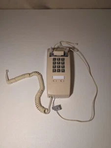 Vintage Beige Wall Telephone Model MS-303 - Push Button Retro Landline Phone - Picture 1 of 2