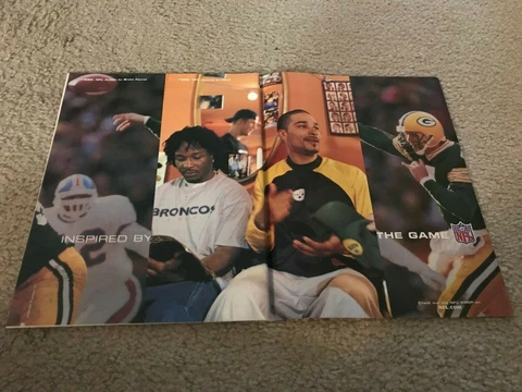 Vintage 1999 NFL NIKE Poster Print Ad BRETT FAVRE GREEN BAY PACKERS 1990s RARE Cover