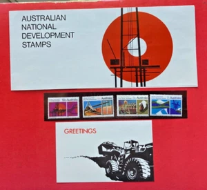 1970 Australian National Development Set of 4 Mint Stamps + Stamp Info Insert - Picture 1 of 4